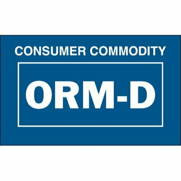 Bsc Preferred 1-3/8 x 2 1/4'' - ''Consumer Commodity ORM-D-AIR'' Labels S-1077